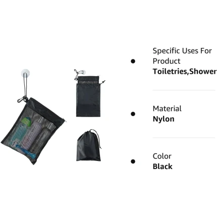 Active Shower Bag Tote, Mesh Caddy Toiletry Organizer