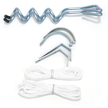 Happy Hook with Cord and Spiral Stakes (Set of 2)